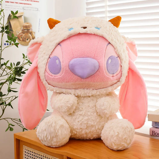 30Cm Giant Size Cartoon Stitch Angel Plush Toy Stitch Panda Doll Gift Children'S Sleeping Pillow Christmas Gift