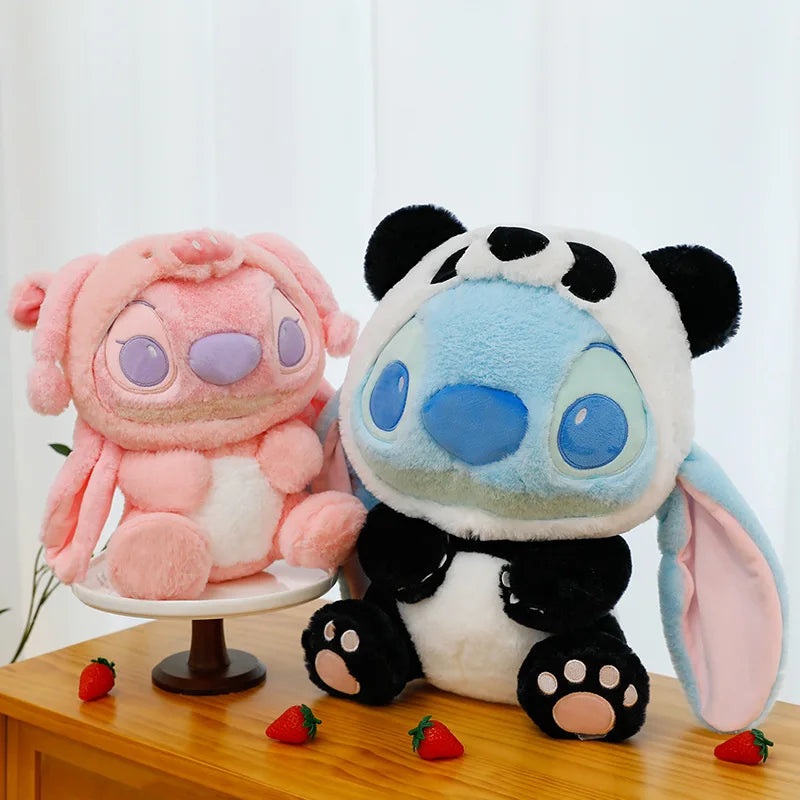 30Cm Giant Size Cartoon Stitch Angel Plush Toy Stitch Panda Doll Gift Children'S Sleeping Pillow Christmas Gift